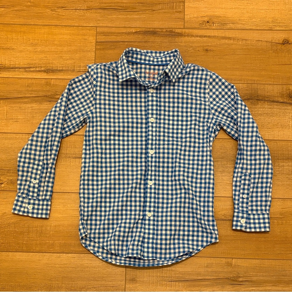 Cat & Jack Blue and White Checkered Boys Shirt